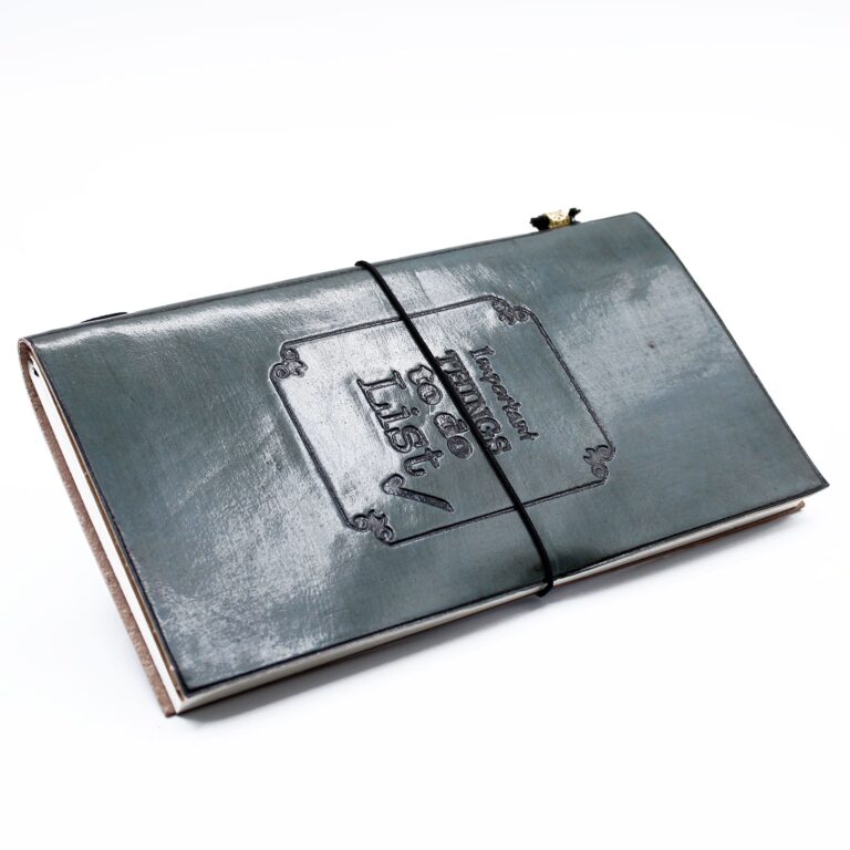 Handmade-Leather-Journal-Important-Things-To-Do-Grey-80-pages