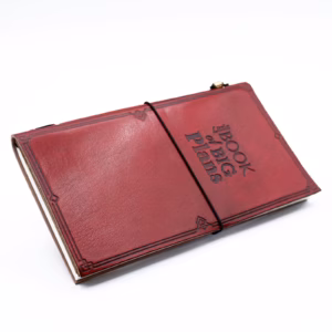 Håndlaget Dagbok I Lær - Little Book Of Big Plans - Rød (80 Sider)