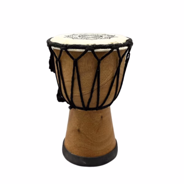 Håndlaget Djembe Tromme med Bred Topp - 15 cm - Bilde 3