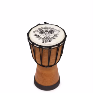 Håndlaget Djembe Tromme med Bred Topp - 20 cm