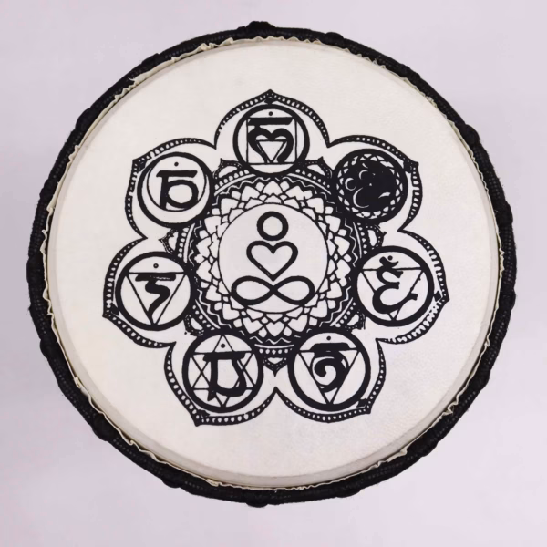 Håndlaget Djembe Tromme med Bred Topp - 30 cm - Bilde 2