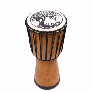 Håndlaget Djembe Tromme med Bred Topp - 40 cm