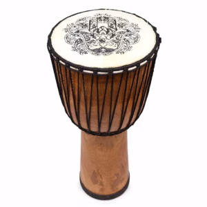 Håndlaget Djembe Tromme med Bred Topp - 50 cm
