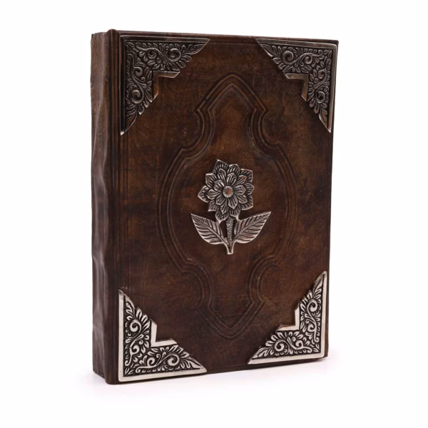 Heafty Brown Tan Book - Sinkrosedekor - 200 Sider med Dekkede Kanter - 26x18 cm