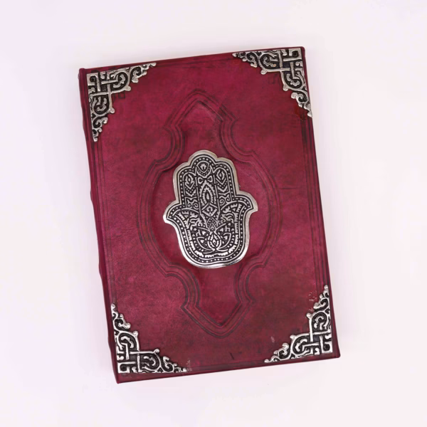 Heafty Red Tan Book - Hamsa-Dekor I Sink - 200 Sider Med Dekkede Kanter - 26X18 Cm - Bilde 2