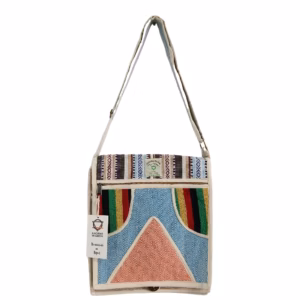 Hemp Laptop Messenger Bag - Triangle