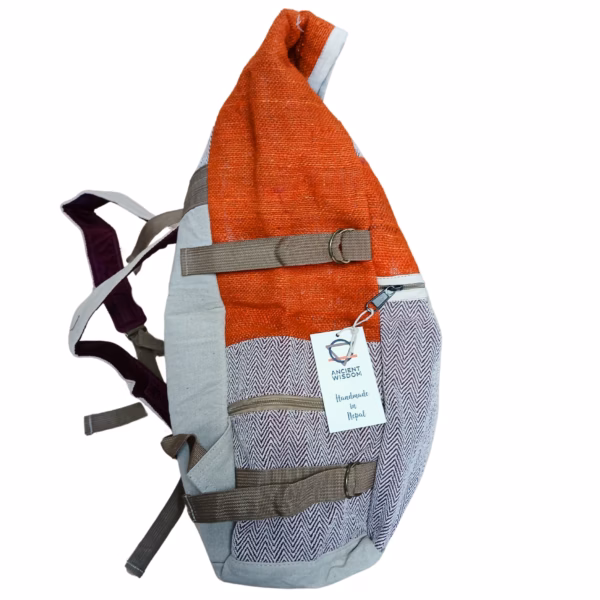 Mochila de Trekking  de Cáñamo - Naranja Atardecer - Imagen 2