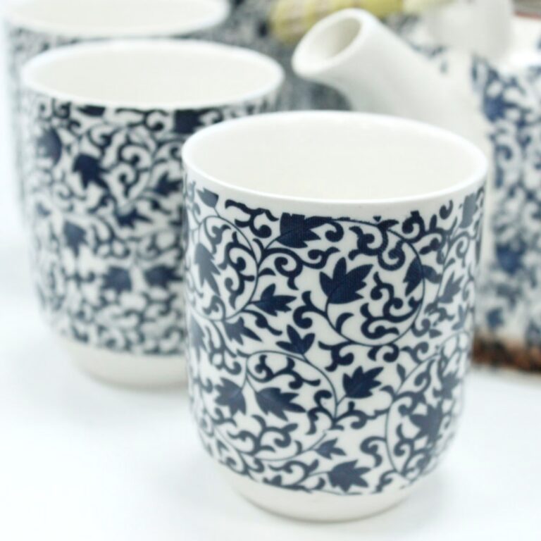 Herbal-Teapot-Set-Blue-Pattern