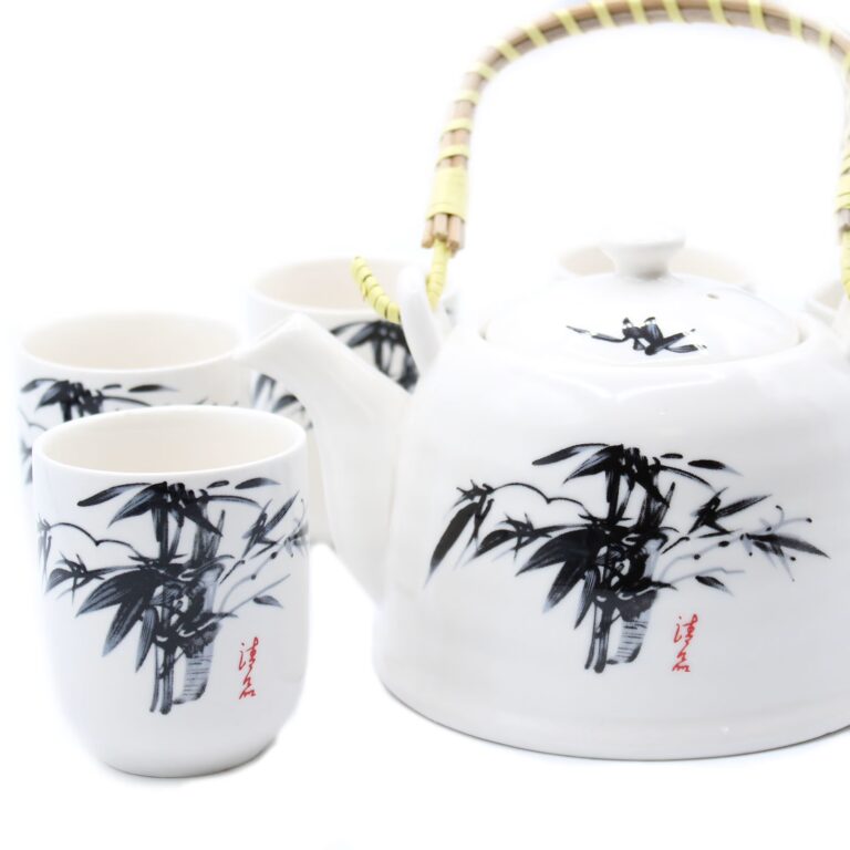 Herbal-Teapot-Set-White-Stone-Oriental