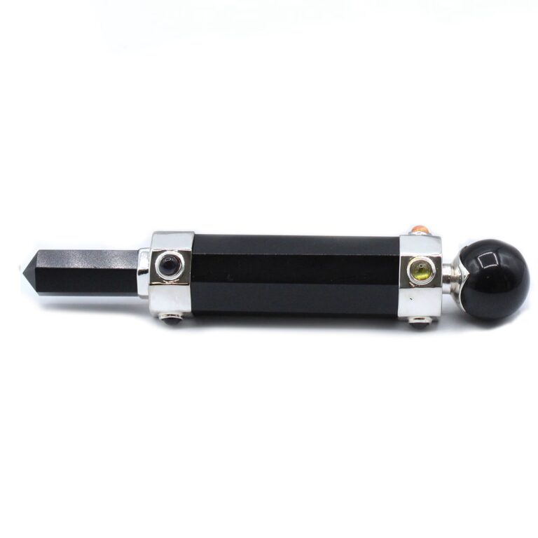 Hexagonal-Crystal-Healing-Wand-12cm-Black-Agate