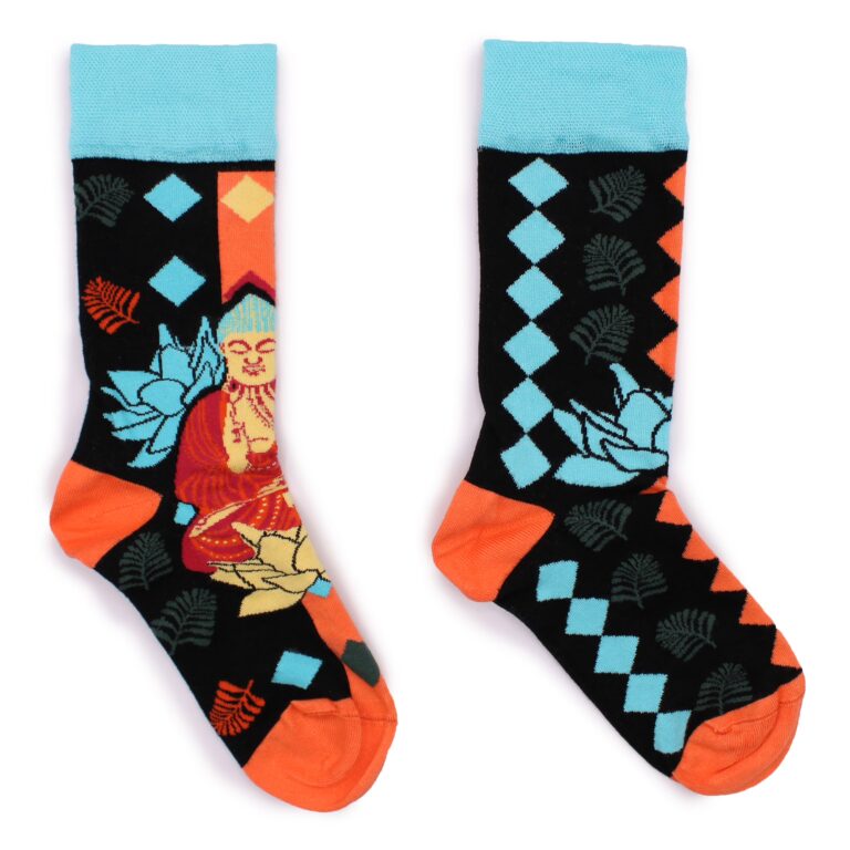 Hop-Hare-Bamboo-Socks-41-46-Blue-Buddha-Lotus