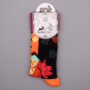 Hop Hare Bamboo Socks - 41-46 - Pink Buddha & Lotus