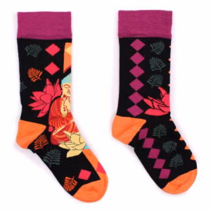 Hop Hare Bambussokker (41-46) - Pink Buddha & Lotus