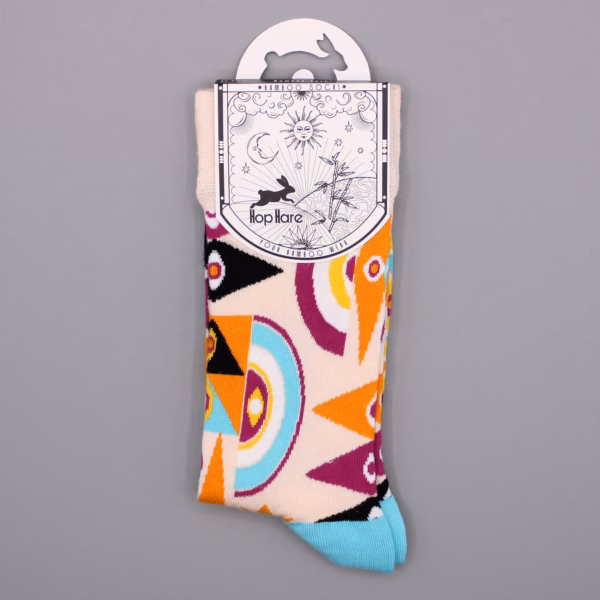 Hop Hare Bamboo Socks (41-46) - Psychedelic Evil Eye - Image 2