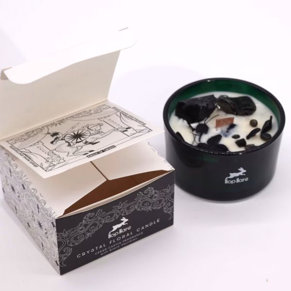 Hop Hare Crystal Magic Flower Candle - The King of Swords - Image 3