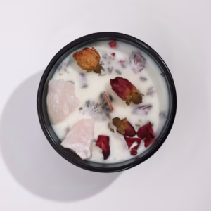 Bougie Magique en Cristal avec Fleurs et Gemmes de Hop Hare - Les Amoureux