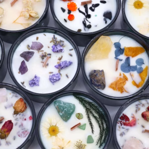 Bougie Magique en Cristal avec Fleurs et Gemmes de Hop Hare - Les Amoureux