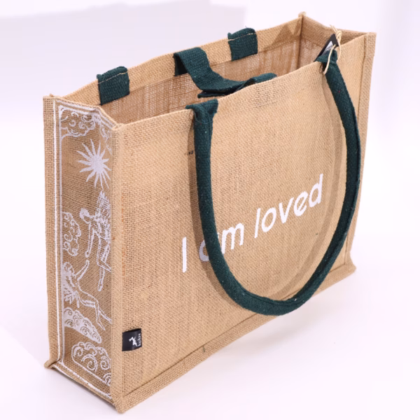 Hop Hare Jute Big Bag - I Am Loved - Bilde 3