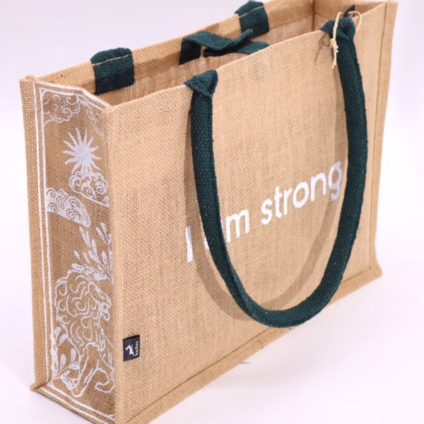 Hop Hare Jute Big Bag - I Am Strong - Bilde 3