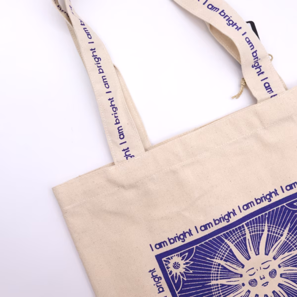 Hop Hare Totebag / Bæreveske - I Am Bright - 10 Oz Bomullslerret - Bilde 2