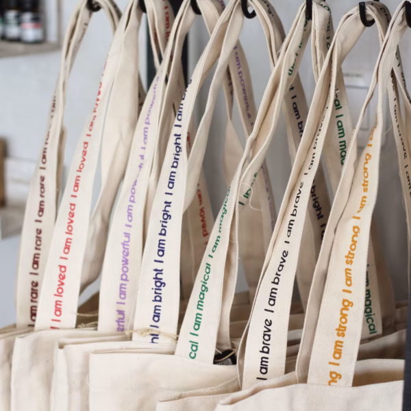 Hop Hare Totebag / Bæreveske - I Am Loved - 10 Oz Bomullslerret - Bilde 3