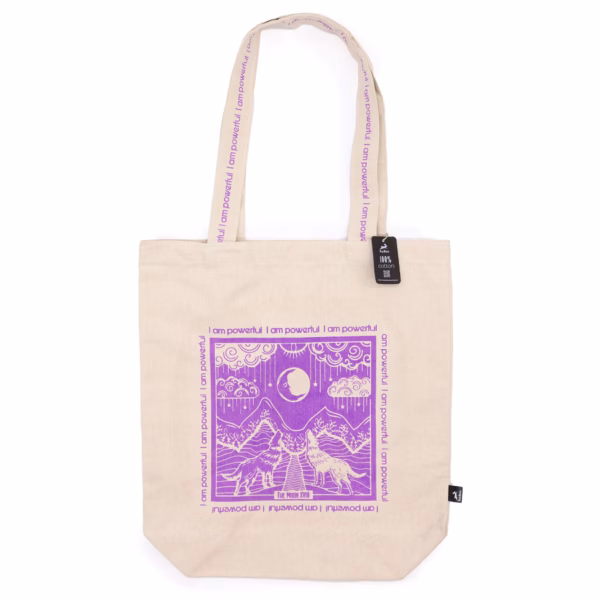 Hop Hare Tote Bag - I Am Powerful - 10Oz Cotton Canvas
