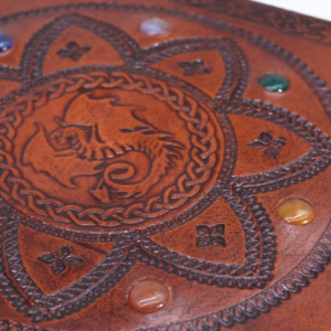 Riesiges Grabbuch - Chakra Steine Drachen Mandala 100 Seiten - 25x34cm