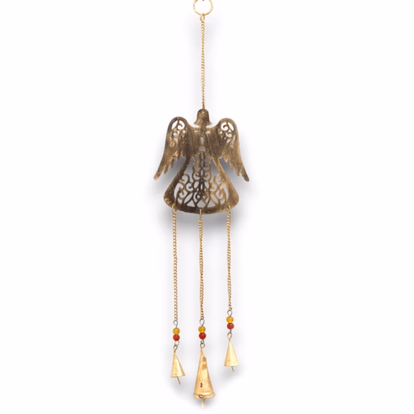 Indisk Vindspill / Vindklokker - Angel 3 Bells - 14X60Cm