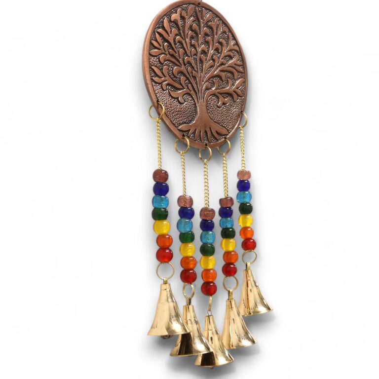 Indian-Chimes-Med-Tree-of-Life-Chakra-Beads-5-Bells-10x36cm