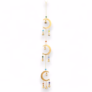 Indisk Vindspill / Vindklokker - Moon Drop - 10 Bjeller - 6,5x63cm