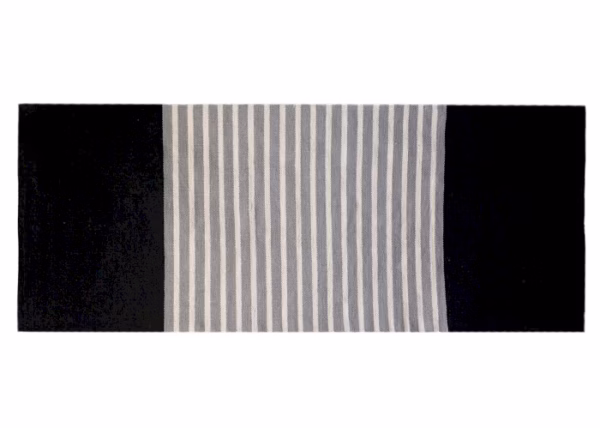 Indian Cotton Rug - 70x170cm - Black / Grey - Image 3