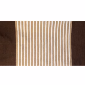 Indischer Baumwollteppich - Dunkelbraun / Beige - 70x170cm