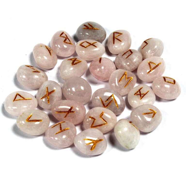 Indian-Runes-in-Pouch-Rose-Quartz