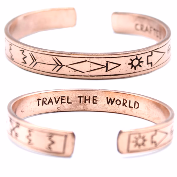 Pulsera De Inspiración - Cobre Amanecer, Galaxia, Estrellas, Tierra - Imagen 2