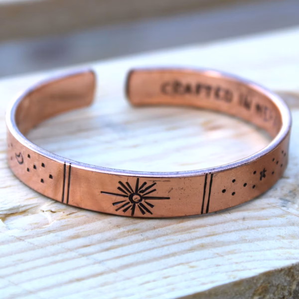 Pulsera De Inspiración - Cobre Amanecer, Galaxia, Estrellas, Tierra - Imagen 11