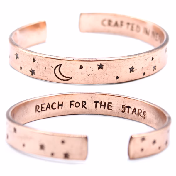 Pulsera De Inspiración - Cobre Amanecer, Galaxia, Estrellas, Tierra - Imagen 5