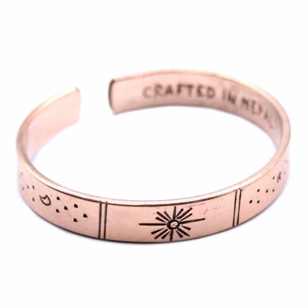 Pulsera De Inspiración - Cobre Amanecer, Galaxia, Estrellas, Tierra - Imagen 6