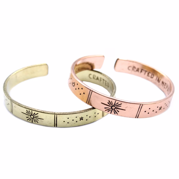 Pulsera De Inspiración - Cobre Amanecer, Galaxia, Estrellas, Tierra - Imagen 8