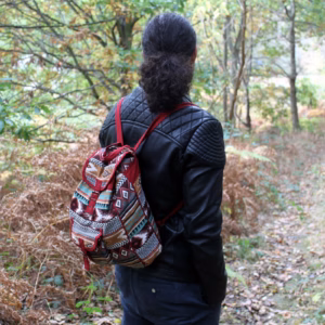 Jacquard - Rucksack Braun