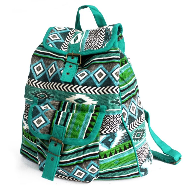 Jacquard-Bag-Teal-Backpack