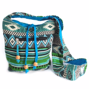 Jacquard Bag - Teal Slyngeveske