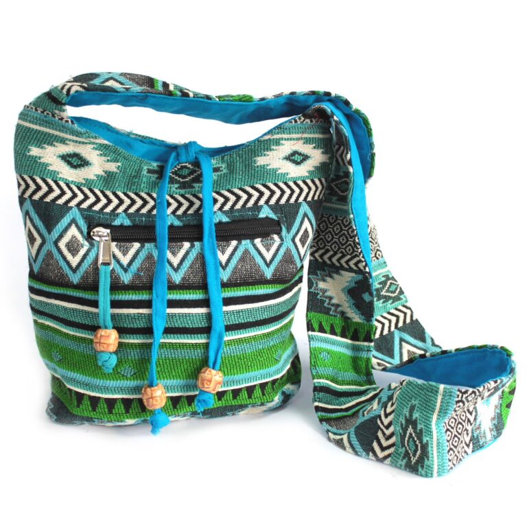 Jacquard-Bag-Teal-Sling-Bag