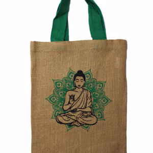 Jute Tote Bag - Mystic designs - Buddha