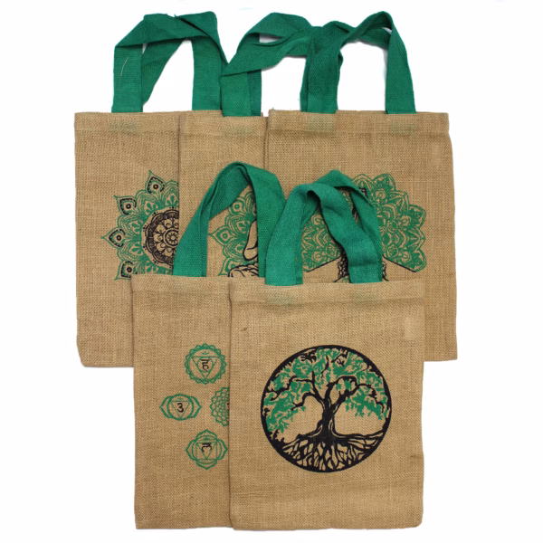 Jute Tote Bag - Mystic designs - Namaste - Image 3