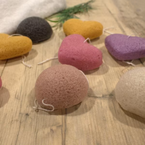 6x Natuurlijke Japanse Konjac Spons - Roos
