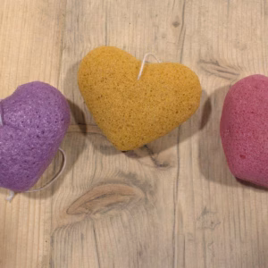 6x Natuurlijke Japanse Konjac Spons - Roos