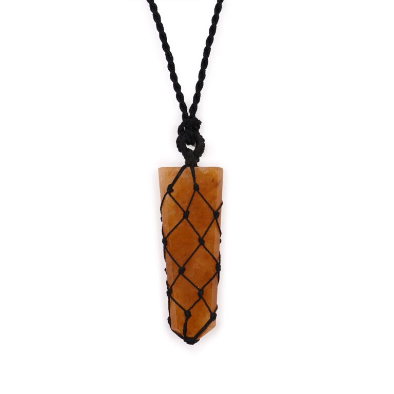 Laced-Gemstone-Flat-Point-Pendant-Golden-Quartz