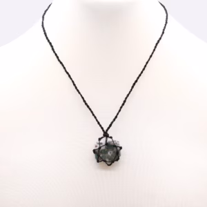 Laced Hexagon Vedhæng - Moss Agate