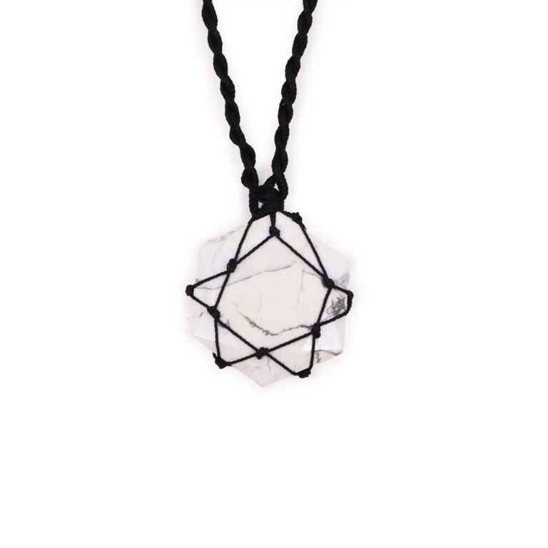 Laced-Gemstone-Hexagon-Pendant-White-Howlite