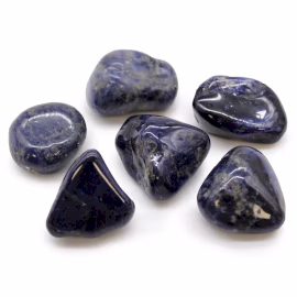 Large African Tumble Stones - Sodalite - Pure Blue 6Pcs